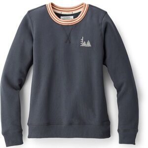 R E I  C o - op • Mountain embroidered ringer crewneck sweatshirt